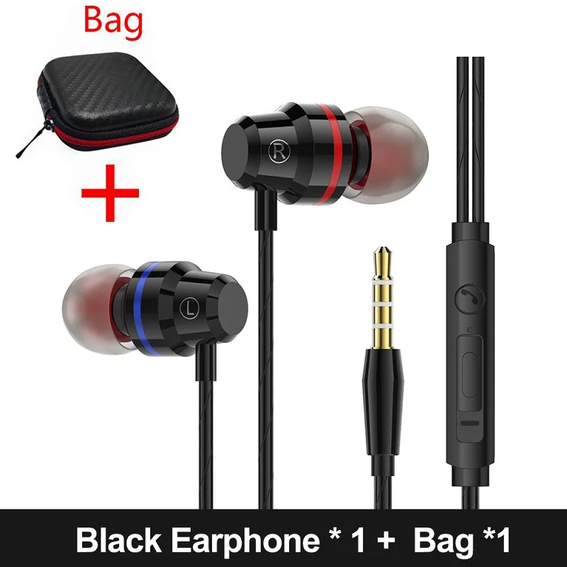 Black With Bag Наушники AWI M5 Super Bass с микрофоном, 3,5 мм, Спортивная игровая гарнитура для телефонов, Xiaomi, samsung, iPhone, fone de ouvido, MP3 - Цвет: Black With Bag
