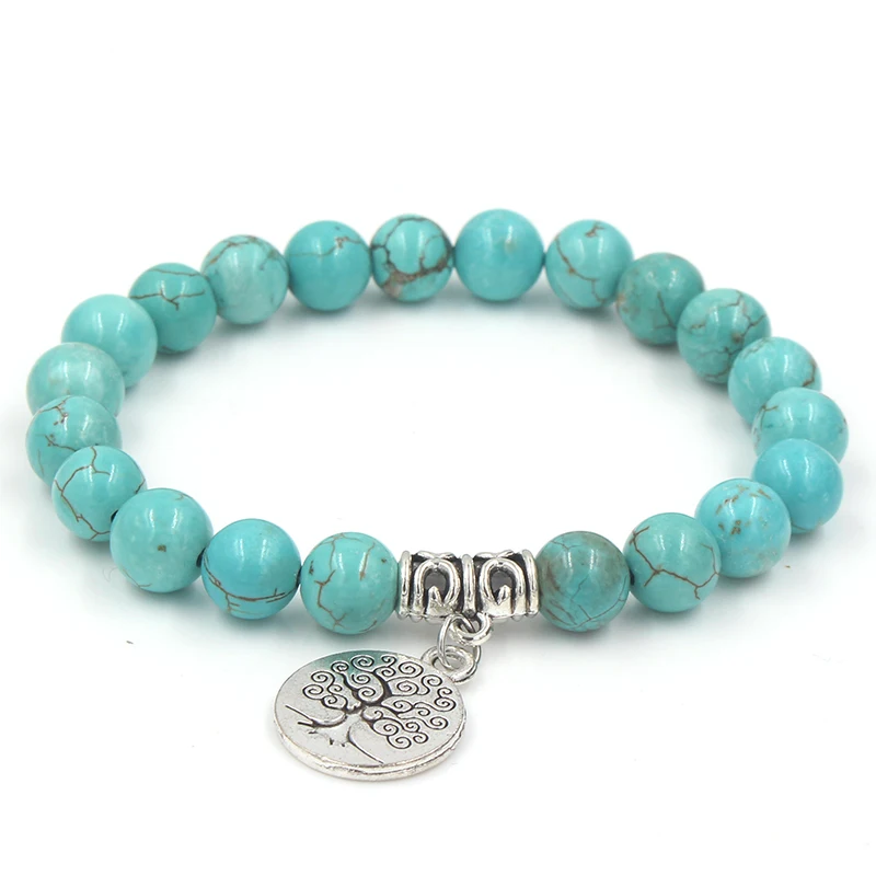 Подвеска Древо жизни ручной работы подвеска браслет Мала йога действительно Howlite