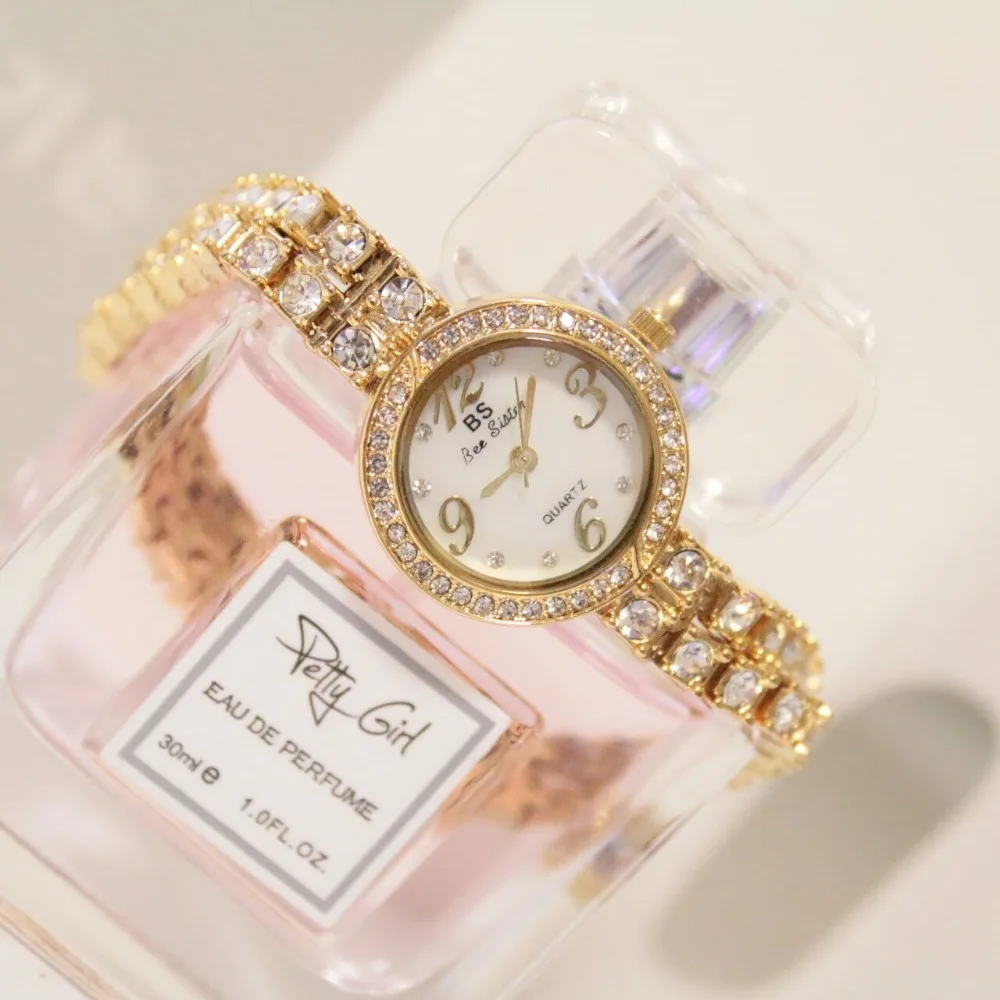 Женские кварцевые часы с браслетом из розового золота со стразами|feminino|feminino relogio |