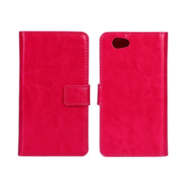 Чехол-бумажник Crazy Horse Line из искусственной кожи с откидной крышкой