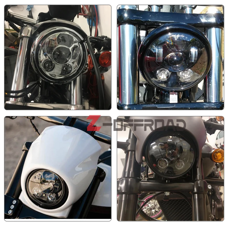 Для Sportster XL 883 индийский Скаут мотоцикл 5-3/4 дюйма 5,7" DOT E9 одобренный светодиодный H4 фар Лампа для проектора