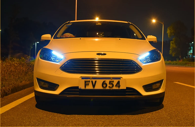 Автомобильный стильный головной фонарь для Ford Focus 3 светодиодный фонарь для focus ST style светодиодный DRL H7 Hid вариант Angel Eye Bi Xenon луч