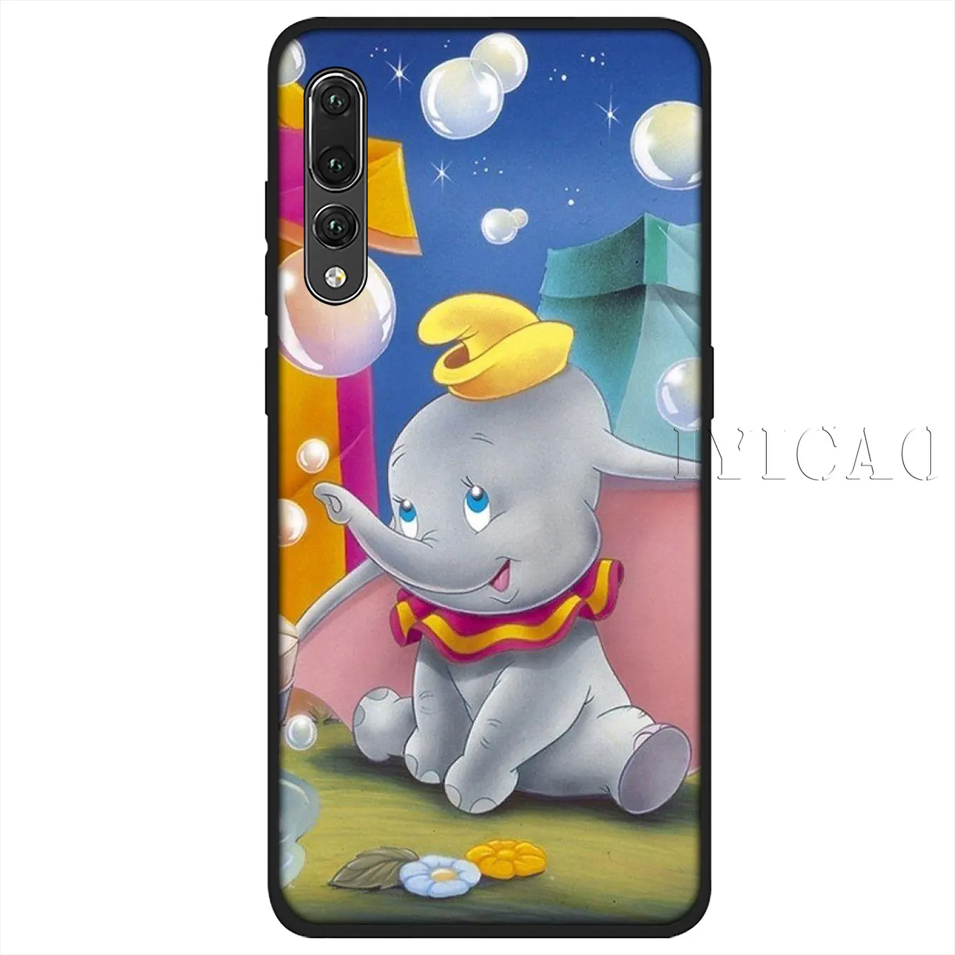 IYICAO Dumbo Cute elephant Anime Soft Silicone Case for Huawei P30 P20 Pro P10 P9 P8 Lite Mini 2017 2016 P smart Z 2019 Cover |