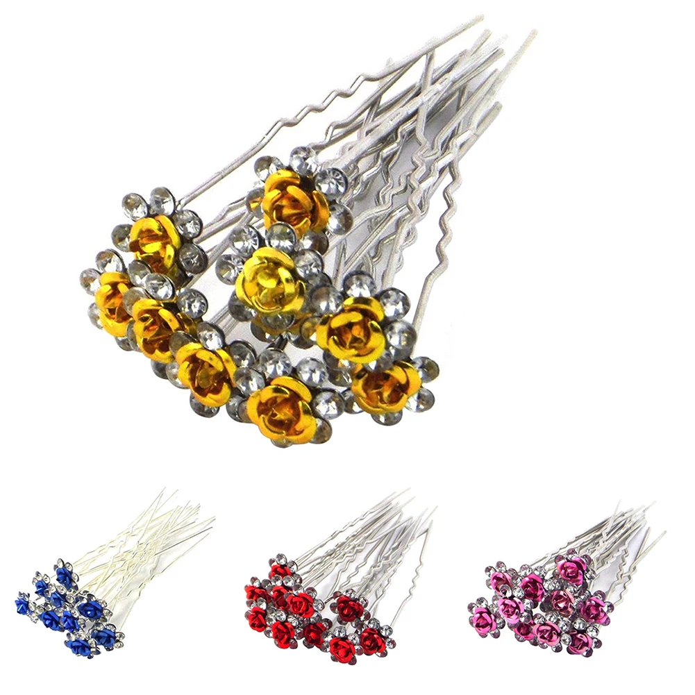 10 шт. заколки для волос в виде Розы|flower hair pin|hair pinshair pin clip |