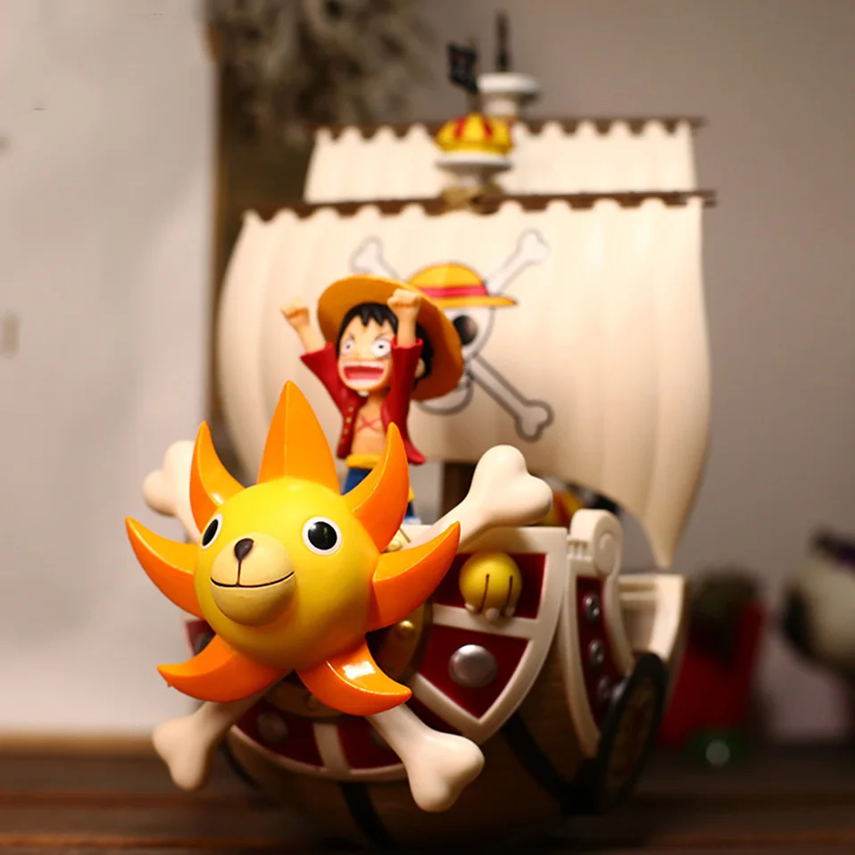 Короткая футболка с героями из японского аниме «one piece рисунок one piece Таузенд Санни обезьяна Luffy ПВХ фигурка игрушки обезьяна Luffy украшения подарки для детей