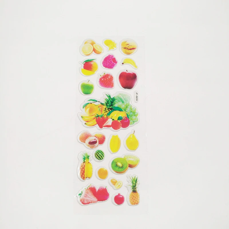 5 листов наклейки сделай сам из ПВХ с изображением овощей и фруктов | Канцтовары