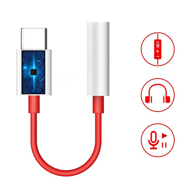 Переходник для наушников Oneplus 7 Pro 6T USB Тип C на 3 5 мм Aux аудио One Plus 8 1 + музыкальный