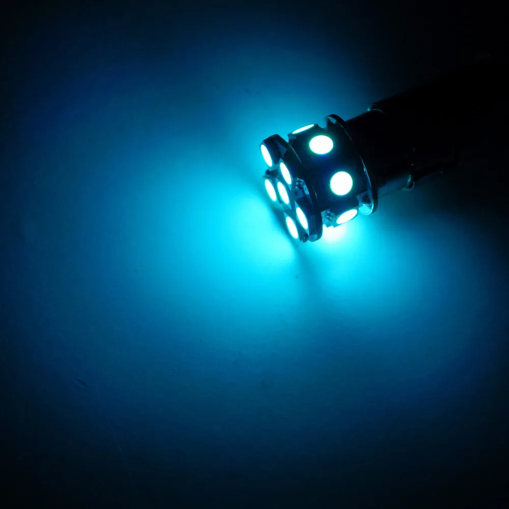 PA светодиодный 2 шт. x Автомобильный задний фонарь лампа 13SMD BA15D 5050 синий лед|trunk