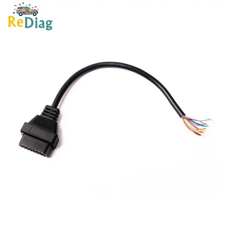 20 шт./лот Бесплатная доставка OBD2 16Pin гнездовой разъем для открытия кабель OBDII obd ii 16