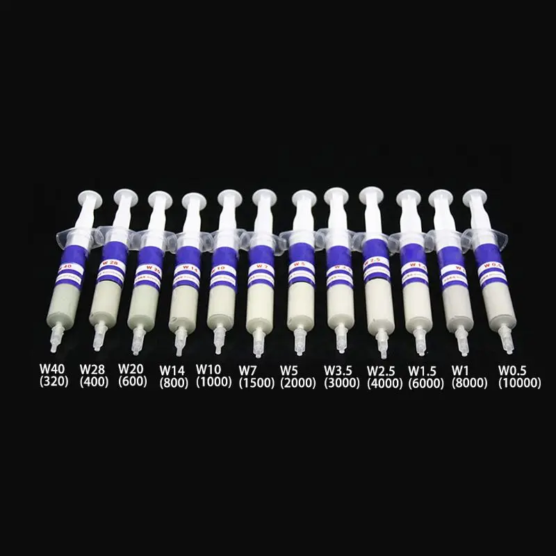

2pcs W0.5-W40 Diamond Grinding Polishing Paste Lapping Compound Grit 320~10000 Abrasive Paste Needle Tube