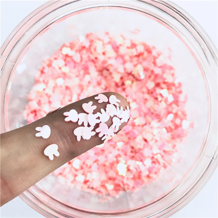 

Ultrathin 4mm Rabbit Sequins Bunny Glitters for DIY Craft PET Paillettes for Nails Art Manicure/wedding Christmas Decor Confetti