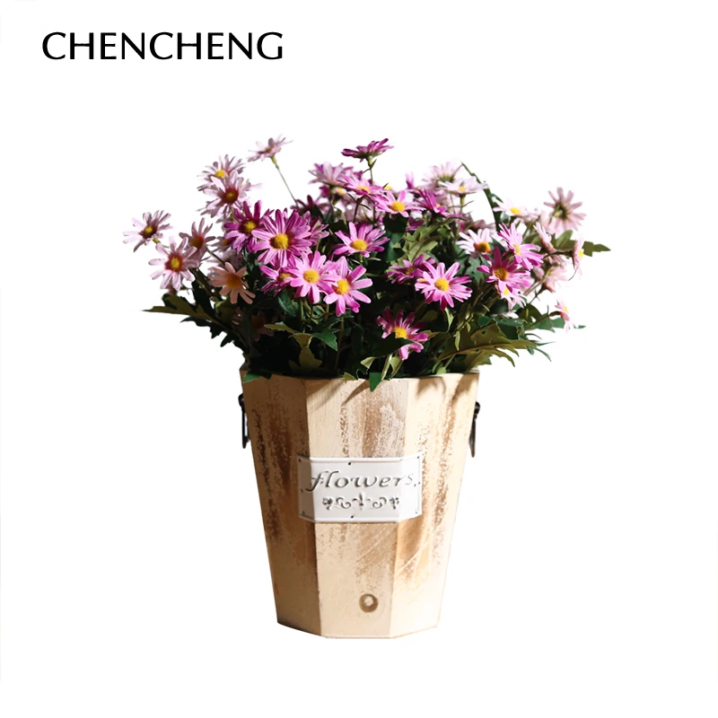 CHENCHENG 1 шт. 9 голов искусственные цветы: ромашки цветы имитация свадьбы сад Осенний