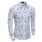 2018 Новая Осенняя мужская брендовая рубашка, модная рубашка с цветочным принтом и длинными рукавами, Тонкая Повседневная мужская рубашка в стиле ретро, camisa masculina