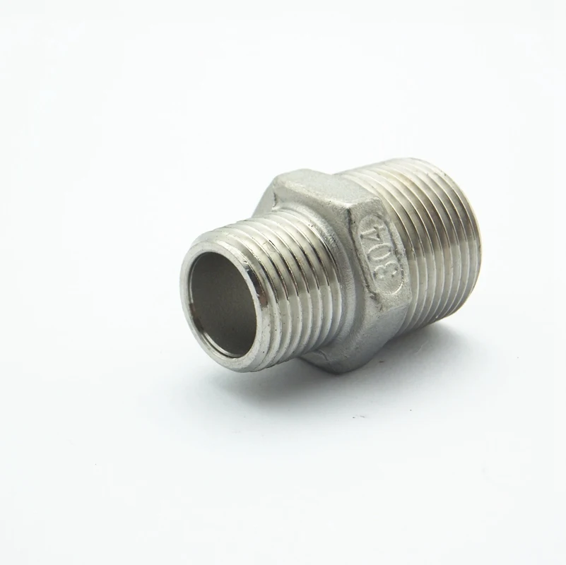 3/4 &quotBSP Male x 1/2&quot BSP резьба Шестигранная ниппель редуктор 304 нержавеющая сталь