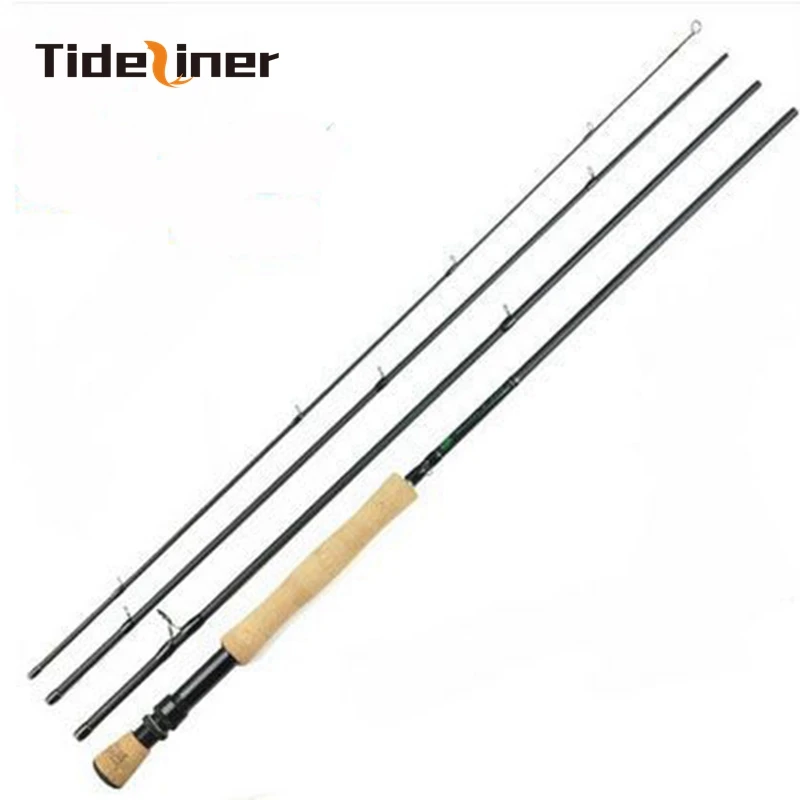 Tideliner 9FT 7/8 удочка для ловли нахлыстом высокоуглеродистая рыболовная 4 секции 2 7 м