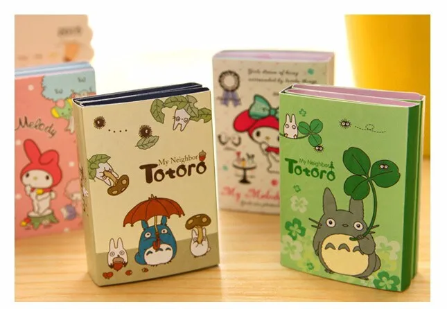 1 шт Kawaii Totoro Melody 6 складных блокнотов для заметок Sticky Notes Post It Bookmark подарочные канцелярские товары