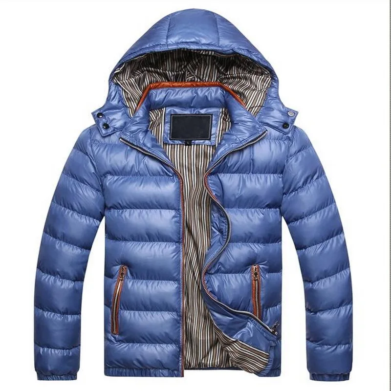 Fashion Parkas Men Russia Hot Winter Jackets Men Glossy Parkas Men Padded Coats Thick Cotton Outwear Asia Size M-5XL