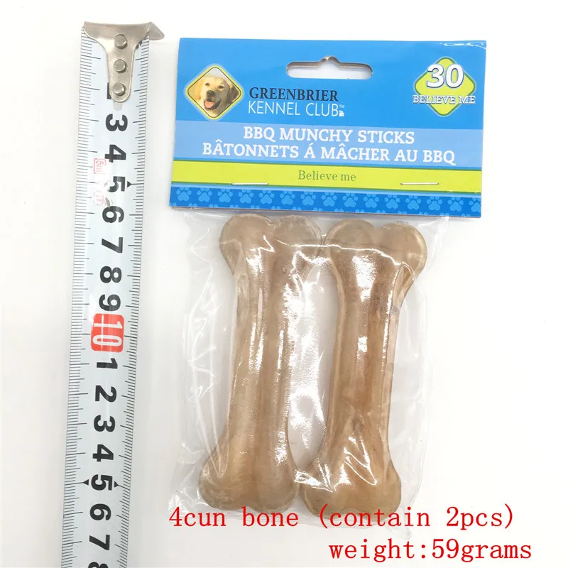 4cun (2pcs) KEMISIDI говяжьи кормушки для собак среднего размера d и больших собак молярный стержень чистые зубы собаки закуски 5 размер кормушка закуски для собак - Цвет: 4cun (2pcs)