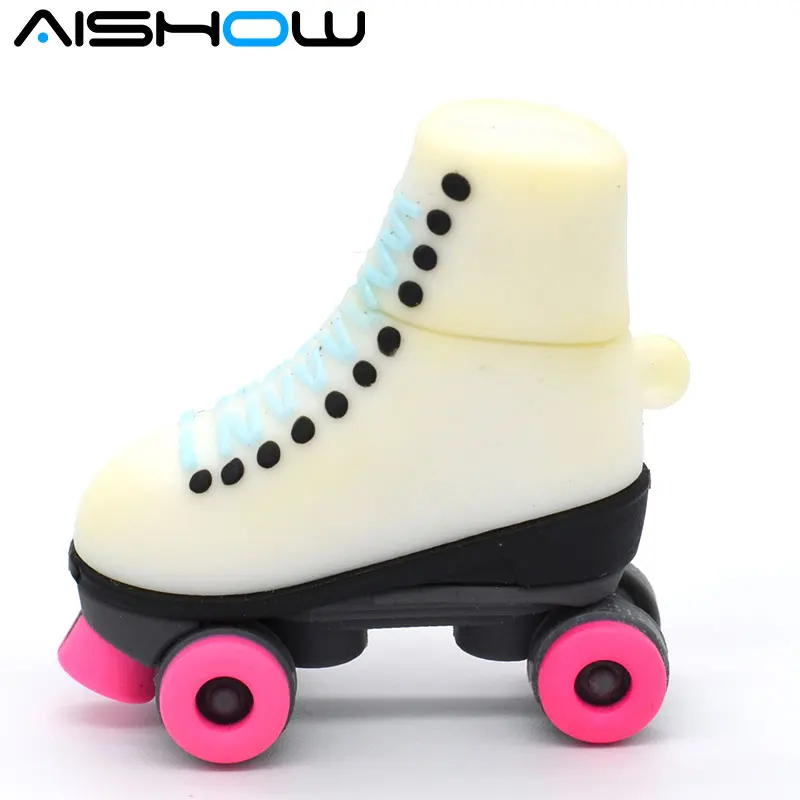 USB мультфильм для катания на роликовых коньках обувь Флеш накопитель флеш 32Гб 16Гб