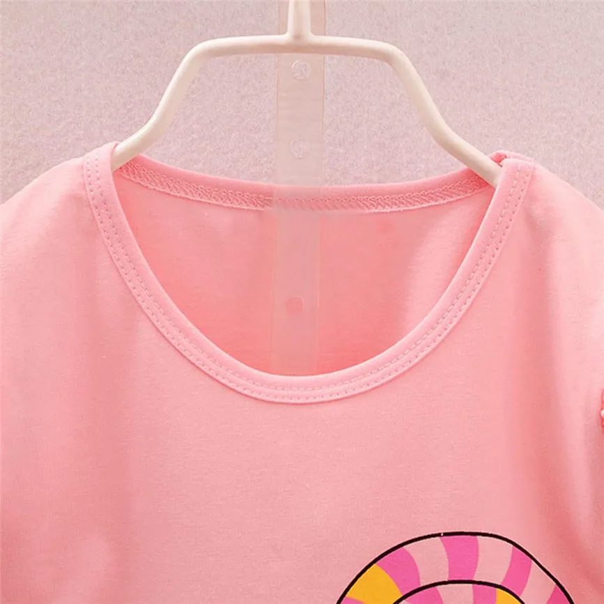 Комплект одежды для девочек из 2 предметов Милая футболка с бантом на палочке +