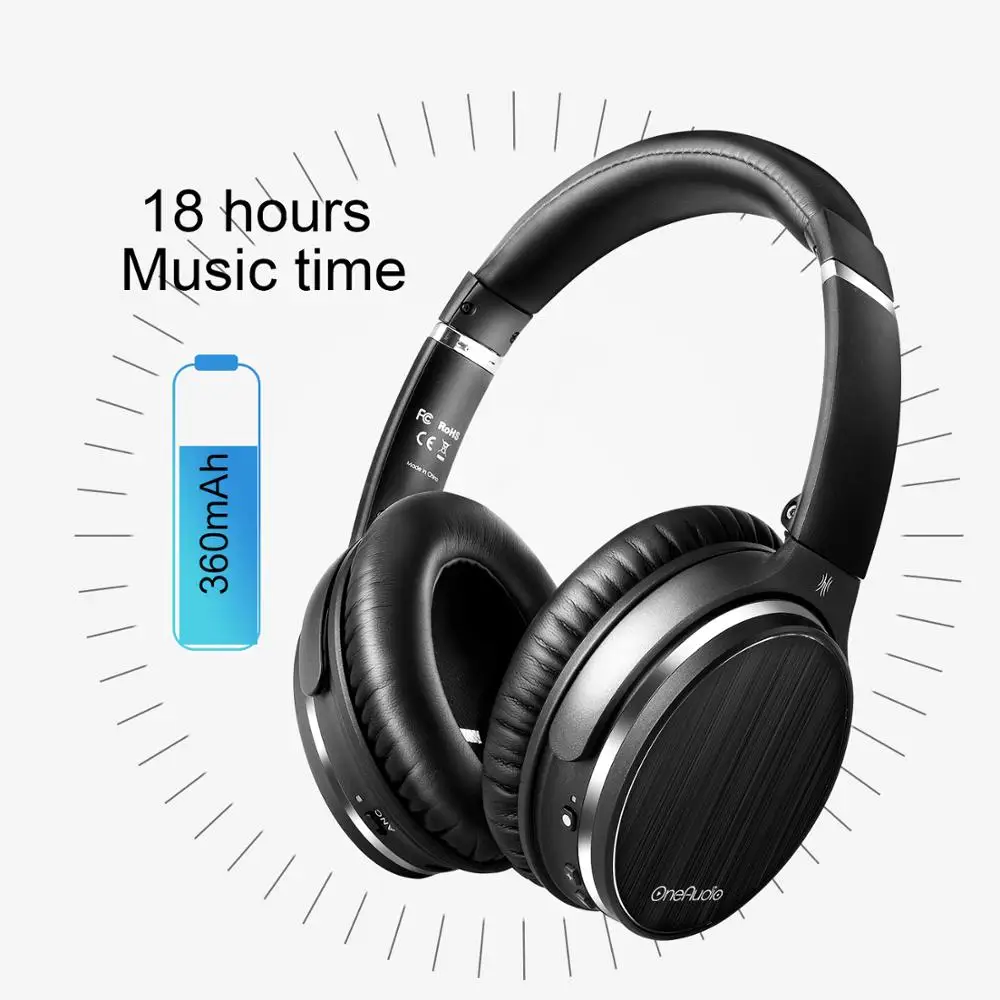 OneOdio оригинальные активный Шум наушники с шумоподавлением Bluetooth Беспроводной ANC