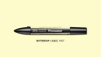 Winsor& Newton ProMarker двойной наконечник графический маркер ручка желтый цвет тональные маркеры - Цвет: buttercup