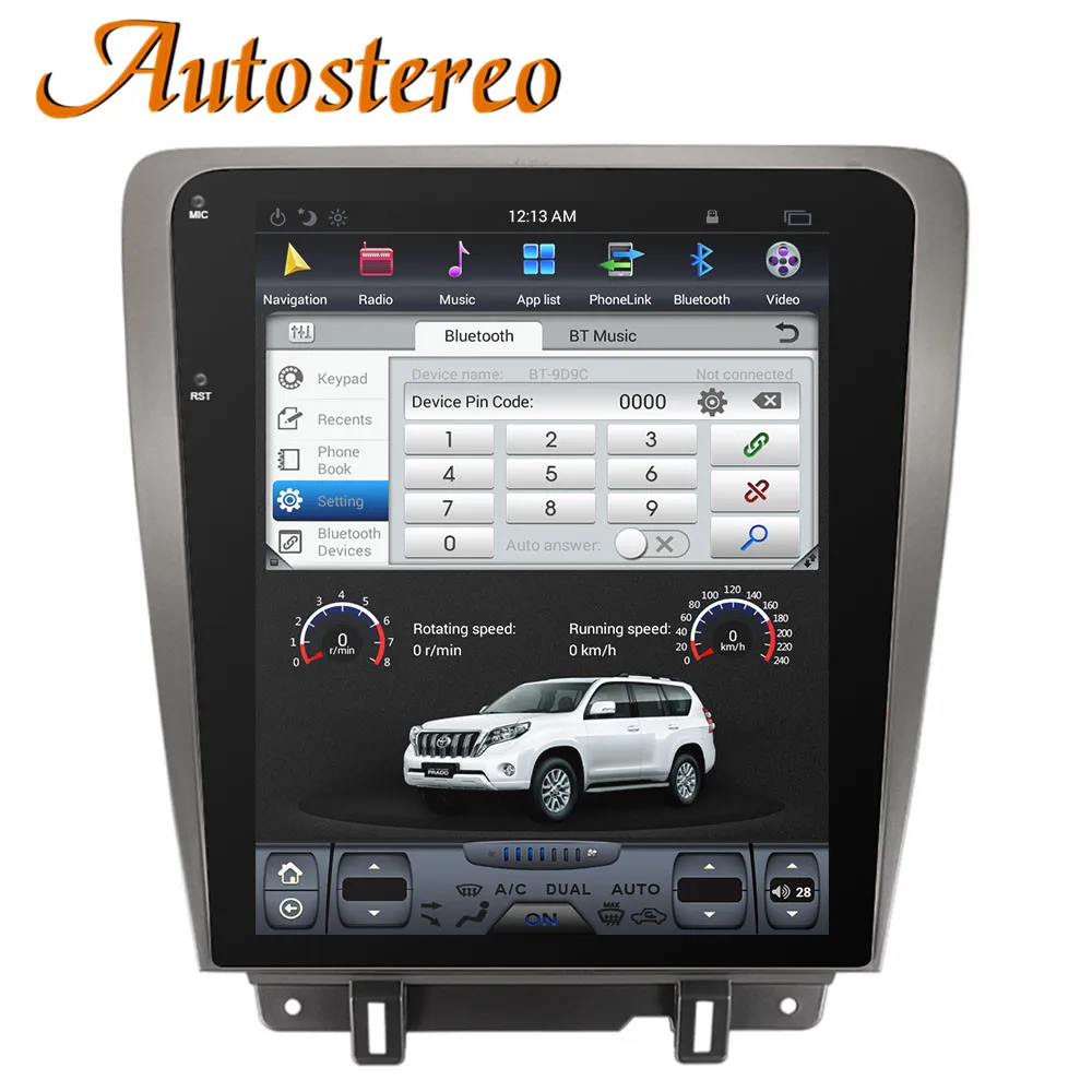Android 9,0 Tesla стиль автомобиля нет dvd-плеер gps навигация для Ford Mustang 2010- автостерео головное устройство мультимедийная лента рекордер