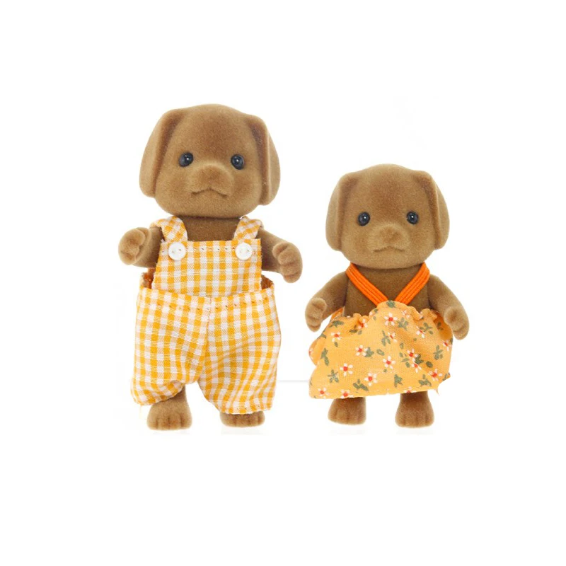 Sylvanian Families коричневая собака Семья 3 шт. набор кукольная игрушечные фигурки животных для девочек Новогодний подарок 14648