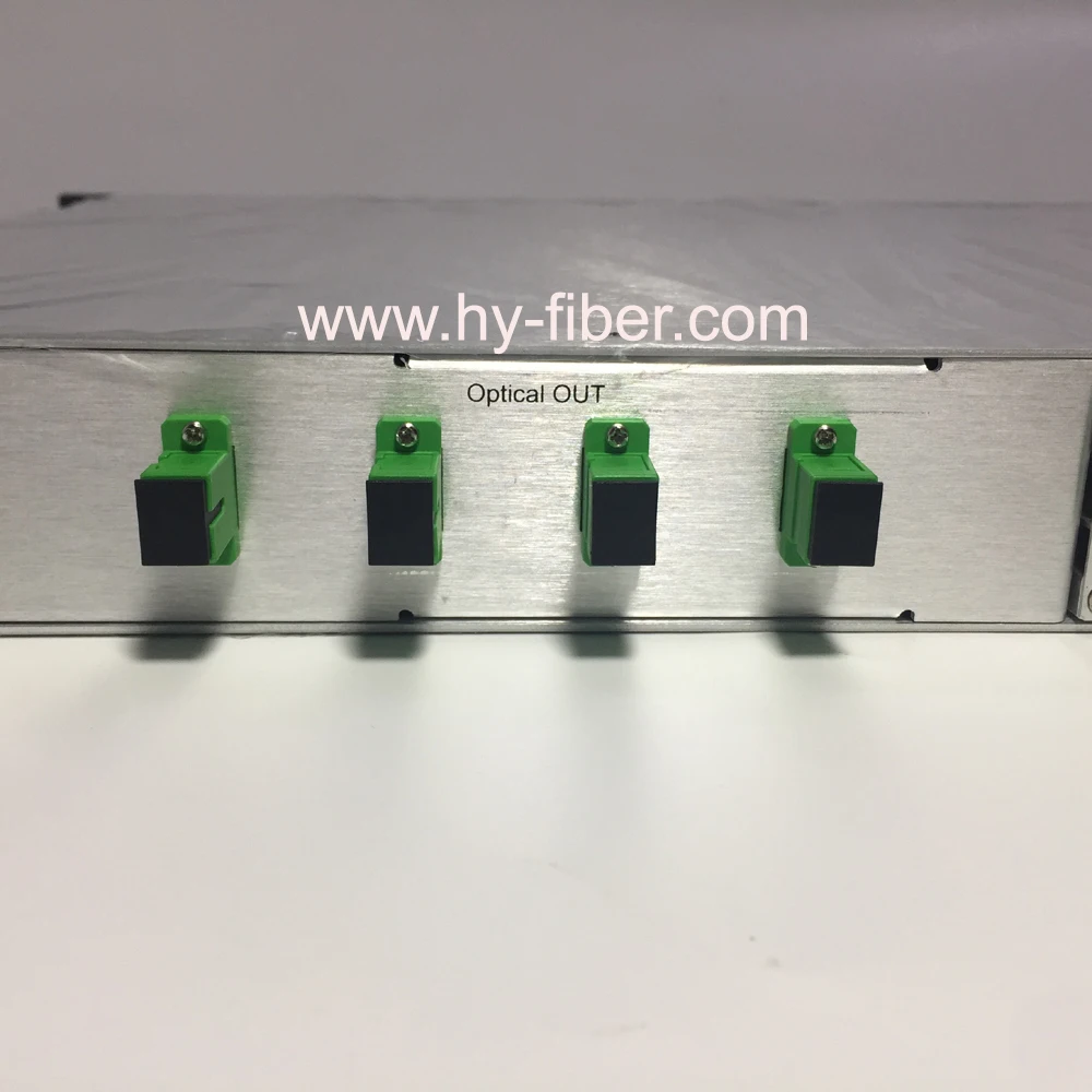 4 полосный CATV 1550nm оптический усилитель EDFA 18dBm SC/APC Двойной источник питания с