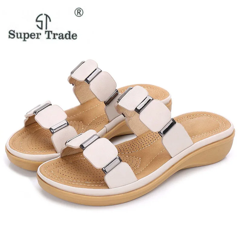 Весна и новые летние без каблука женские босоножки 2018 Повседневное комфорт