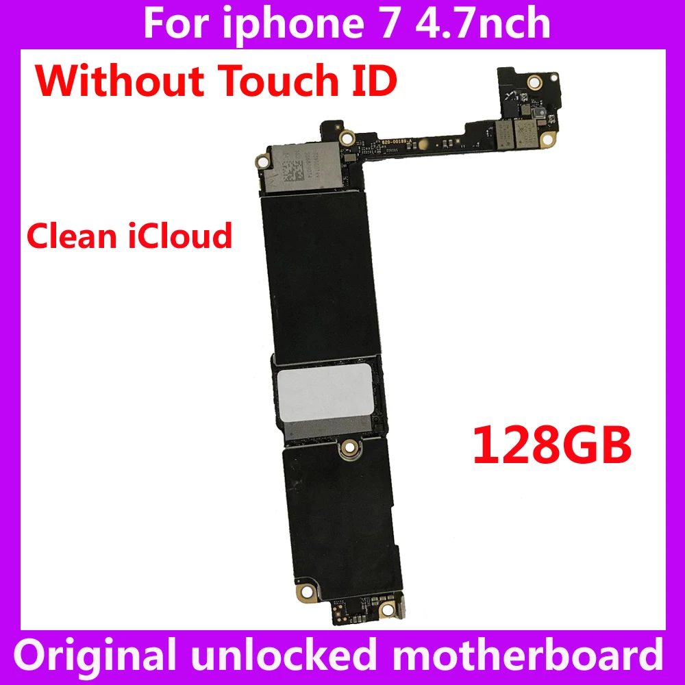Бесплатная доставка оригинальная материнская плата 128 ГБ для iphone 7 без touch ID
