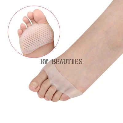 

300Pcs/Lot Honeycomb Silicone Gel Anti-slip Forefoot Half Yard Insoles for High heel Shoes Sore Pain Relief Toes Pads Insole