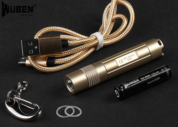 Wuben E503 USB Перезаряжаемый мини фонарик CREE XP G2 светодиодный Макс 150 люмен луч бросок