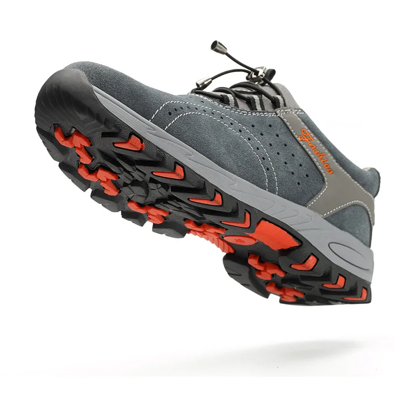 Мужская Рабочая обувь со стальным носком модные кроссовки анти-разбивающие не