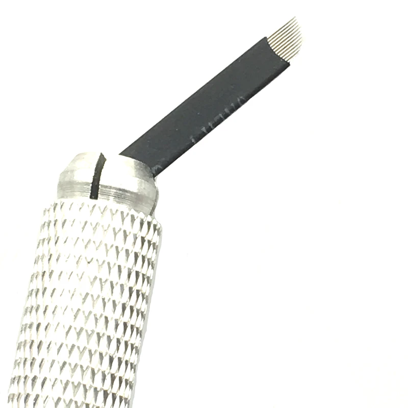 Новинка 12 гибких лезвий для иглы ручки татуажа бровей Иглы микроблейдинга