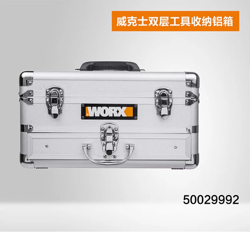 WORX утолщаются алюминий Портативный аппаратные средства Tool Box Tool Kit ящик для инструментов для хранения отвертки плоскогубцы