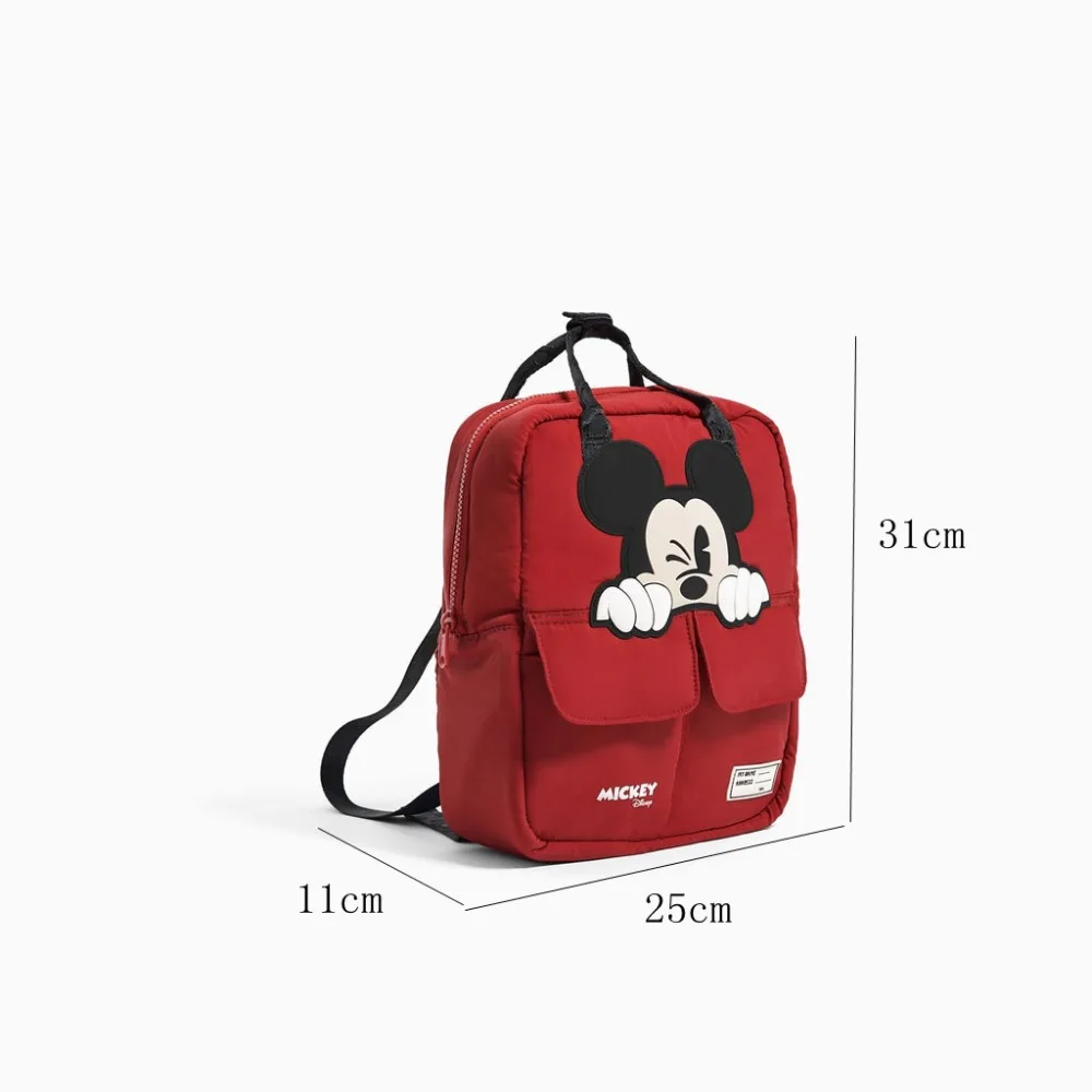 Новый красный рюкзак Disney с Микки дорожный Женская Повседневная сумка мультяшным