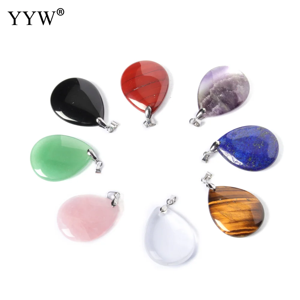 YYW натуральный каплевидный кулон для влюбленных драгоценный камень каменный