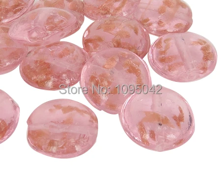 Free shipping!!!Gold Sand Lampwork Beads New 2014 Jewelry Flat Round 20x10mm Hole:Approx 1.5mm 100PCs/Bag Sold By Bag | Украшения и