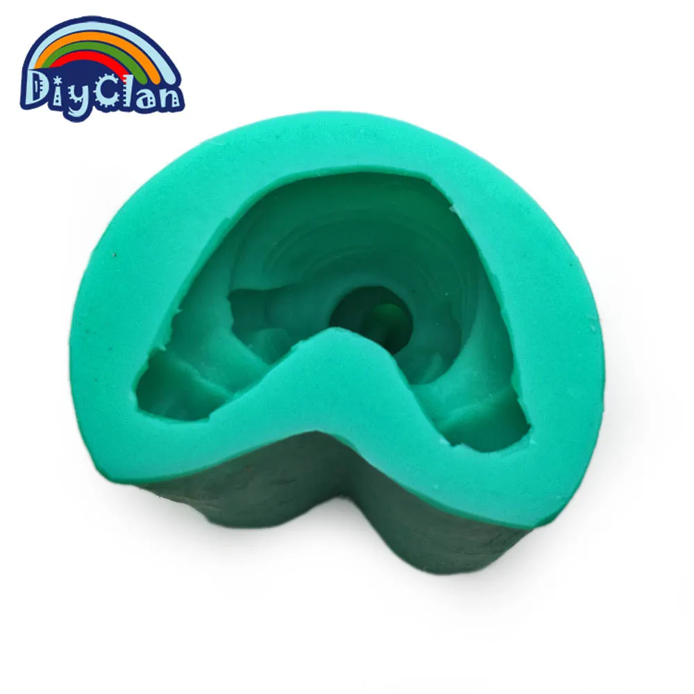 Большой размер 3D Кролик Happy Пасхальная силиконовая форма для инструменты