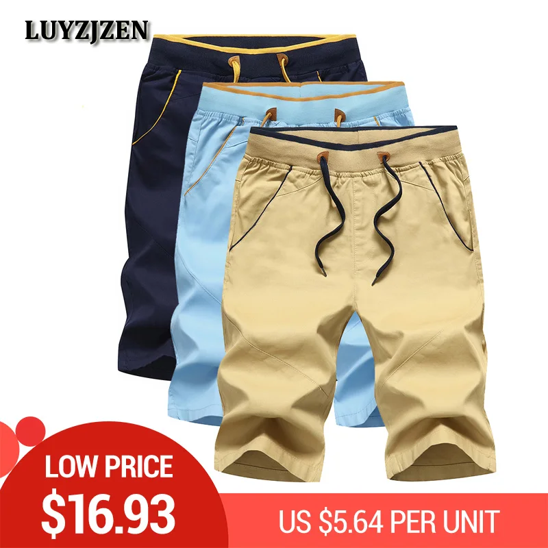 Шорты мужские хлопковые 3-5 шт./лот Стильные повседневные летние пляжные бермуды