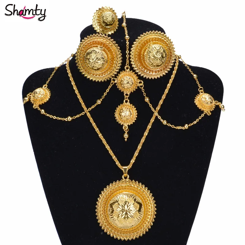 Женский комплект свадебных украшений Shamty Модный в стиле хабеша африканском