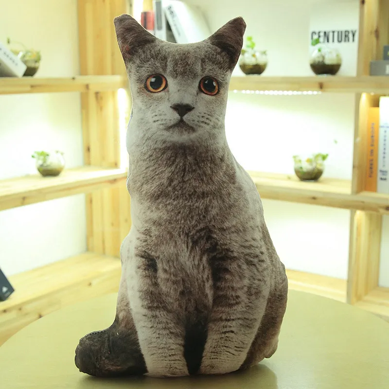 2 50 см 3D моделирование плюшевые кошачьи подушки мягкие животные игрушка Диван Подушка домашний декор мультфильм плюшевые игрушки для детей Детский подарок - Цвет: 2