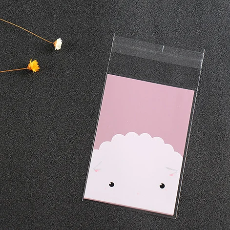 500 шт. бесплатная доставка маленькие овцы пакеты для упаковки печенья с кружевным