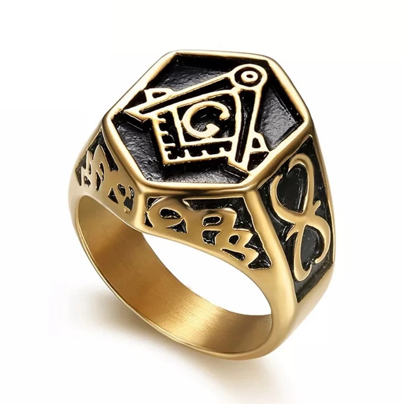2020 новейшие Религиозные ювелирные изделия золотые масонские кольца 316 из