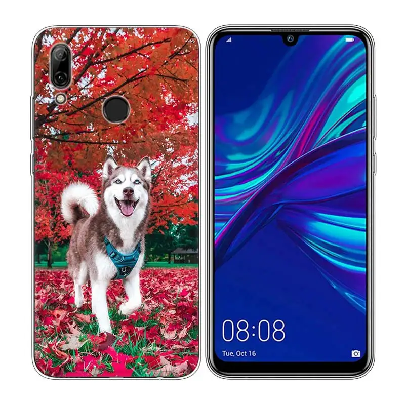 Style 02 Силиконовый чехол для телефона с милой собачкой из материала Хаски для huawei P30 Lite P Smart Honor 7A 8 8A 8C 8X 10i Y5 Y6 Y7 Y9 Pro - Цвет: Style 02
