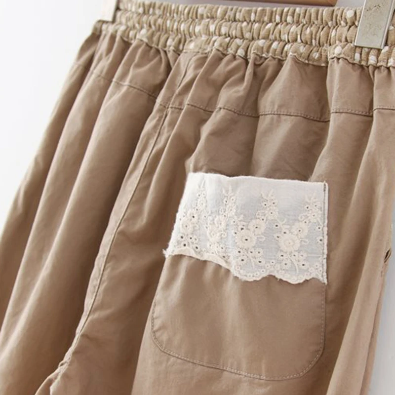 Брюки женские в японском стиле Харадзюку повседневные хлопковые однотонные