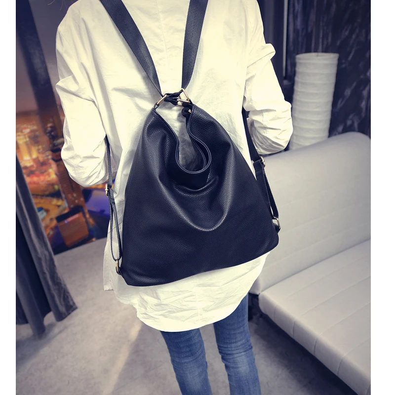 Серая сумка-хобо женские кожаные сумки многофункциональная винтажная сумка на