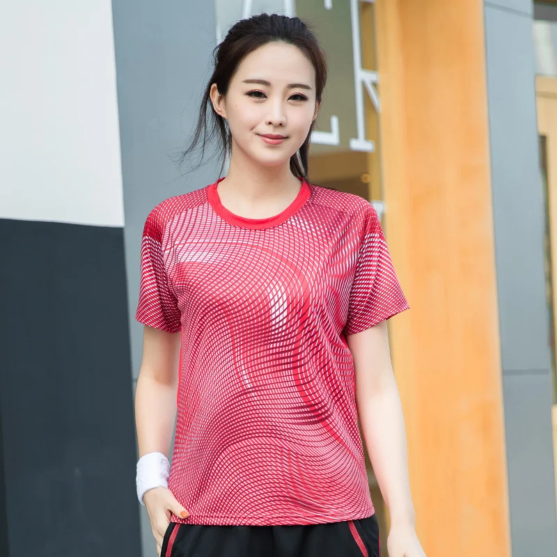 Woman one shirt Бесплатные теннисные рубашки для мужчин/женщин, футболки для бадминтона, футболка для настольного тенниса для мужчин, футболки для бадминтона, спортивные футболки A106 - Цвет: Woman one shirt