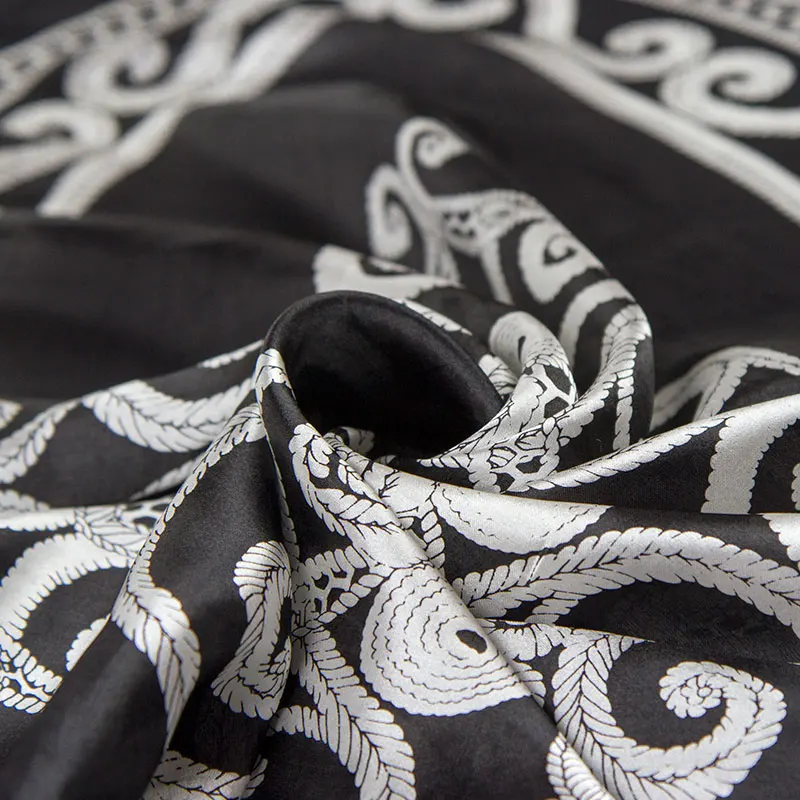 Женский шарф из натурального шелка квадратный большой женский головной платок